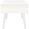 Safavieh Home Collection Mozart Mid-Century Distressed Grey 2-Drawer Rectangle Coffee Table(Distressed White)