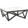Safavieh Home Collection Ralston Mid-Century Glass Top Grey Coffee Table