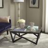 Safavieh Home Collection Ralston Mid-Century Glass Top Grey Coffee Table