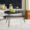 Safavieh Home Collection Rocco Retro Mid-Century Black Wood Coffee Table(Black)