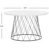 Safavieh Home Collection Roe Retro Mid-Century White and Black Wood Coffee Table(White)