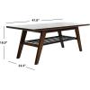 Safavieh Home Collection Seth Dark Walnut 2 Tier Coffee Table