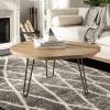 Safavieh Home Dale Rustic Weathered Oak Free Edge Coffee Table