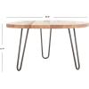 Safavieh Home Dale Rustic Weathered Oak Free Edge Coffee Table