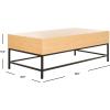 Safavieh Home Gina Light Oak and Black Lift-Top Storage Coffee Table(Light Oak / Black)