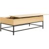 Safavieh Home Gina Light Oak and Black Lift-Top Storage Coffee Table(Light Oak / Black)