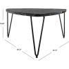 Safavieh Home Jacky Black Faux Marble and Black Coffee Table