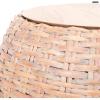 Safavieh Home Klarysa Natural White Wash Wood and Rattan Storage Coffee Table