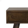 Safavieh Home Levinson Mid-Century Modern Brown and Gold Cap 2-drawer Coffee Table(Brown)