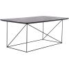 Safavieh Home Rylee Grey Sandstone and Black Rectangle Coffee Table(Dark Grey / Black)
