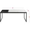 Safavieh Home Zuri White Faux Marble and Black Coffee Table
