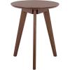 SAFAVIEH Furniture – Bahaus Round Accent Table – Walnut – Mid-Century Tripod Leg Design – Ideal for Living Room, Bedroom, 21.7″ W x 21.7″ D x 21.7″ H (ACC4300A)(Walnut)