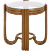 SAFAVIEH Furniture – Bilian Round Accent Table – Brown Rattan – Fully Assembled – Ideal for Living Room, Bedroom, 17.7″ W x 17.7″ D x 18″ H (ACC9900A)(Brown)