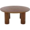 SAFAVIEH Furniture – Canino Round Coffee Table – Black – Modern Living Room Table with Sculptural Legs for Living Room, Family Room, 39.4″ W x 39.4″ D x 17″ H (COF2306B)(Walnut)