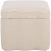 SAFAVIEH Furniture – Emmie Square Storage Ottoman – Brown Upholstered with Hidden Storage – Modern Accent Footrest for Living Room, Bedroom & Entryway, 20.2″ W x 20.2″ D x 18.3″ H (OTT3405A)(Creme)