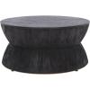 SAFAVIEH Furniture – Lailah Round Coffee Table – Mid-Century Design – Brown Sculptural Drum – Fully Assembled – Ideal for Living Room, Family Room, 30″ W x 30″ D x 14″ H (ALV1000A)(Black)