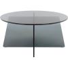 SAFAVIEH Furniture – Latika Round Coffee Table – Grey Tinted Tempered Glass – Fully Assembled Modern Minimalist Living Room Accent Table, 31.5″ W x 31.5″ D x 15″ H (COF7306A)(Grey/Tint)