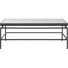 SAFAVIEH Home Collection – Acelin White Faux Marble Top & Black Metal Base Rectangular Coffee Table (COF7017A)(White Faux Marble/Black)