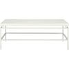 SAFAVIEH Home Collection – Acelin White Faux Marble Top & Black Metal Base Rectangular Coffee Table (COF7017A)(White Faux Marble/White)
