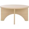 SAFAVIEH Home Collection – Eustace Sand Coffee Table, Modern Round Accent Table, Sculptural Base Design (COF9306A)(Sand)