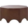 SAFAVIEH Home Collection – Maraki Walnut Coffee Table with Ash Veneer, Geometric Octagon Design, Fully Assembled (COF2312A)(Walnut)
