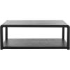 SAFAVIEH Home Collection – Omara Solid Wood Coffee Table with Lower Shelf, Modern Rectangular Living Room Table (COF2315C)(Black)