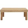 SAFAVIEH Home Collection – Shazza Mango Wood & Rattan Weaved Coffee Table, Rustic Boho Design, Fully Assembled (COF6517A)(Natural)
