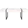 SAFAVIEH Home Collection – Tristan Rectangular Modern Coffee Table with Natural Wood Top & Black Metal Base, Industrial Minimalist Living Room Table (COF7000B)(White/Black)