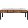SAFAVIEH Home Collection Alexander Natural Brown/Black Rectangle Coffee Table(Brown/Black)