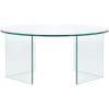 SAFAVIEH Home Collection Bexon Clear Tempered Glass Round Coffee Table