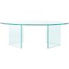 SAFAVIEH Home Collection Carsten Clear Tempered Glass Oval Coffee Table