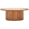 SAFAVIEH Home Collection Flyte Natural Brown Oval Coffee Table (Fully Assembled)