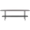 SAFAVIEH Home Collection Kayleigh White Faux Marble/Matte Black Coffee Table with Lower Shelf(Dark Grey Oak/Matte Black)