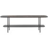 SAFAVIEH Home Collection Kayleigh White Faux Marble/Matte Black Coffee Table with Lower Shelf(Dark Sandstone/Matte Black)