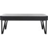 SAFAVIEH Home Collection Liann Black Stripe/Black Hairpin Leg Coffee Table(Black Stripe/Black)