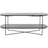SAFAVIEH Home Collection Marlee White Faux Paper Marble/Black Coffee Table with Lower Shelf(Dark Grey Oak/Black)