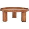 SAFAVIEH Home Collection Meek White Washed 3-Leg Round Coffee Table(Natural)