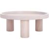 SAFAVIEH Home Collection Meek White Washed 3-Leg Round Coffee Table(White Washed)