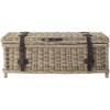 SAFAVIEH Home Collection Navarro White Rattan Coffee Table(Grey)