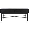 SAFAVIEH Home Collection Pierre Black/Gold 2-Drawer Rectangle Coffee Table, Ideal for Living Room, Office & Bedroom(Black)