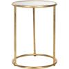 SAFAVIEH Home Collection Shay Gold Accent Table(Gold / Mirror)