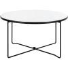 SAFAVIEH Home Collection Wrena White/Black Round Coffee Table
