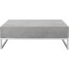 SAFAVIEH Outdoor Collection Eartha Modern Dark Grey Concrete Coffee Table (Fully Assembled)