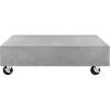 SAFAVIEH Outdoor Collection Gargon Modern Dark Grey Concrete Coffee Table with Caster Wheels (Fully Assembled)