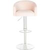 Safavieh Couture Ellsworth Glam Light Pink Velvet 26.8″-35″ Adjustable Bar Stool Barstool,(Light Pink)