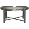 Safavieh FOX4231A Home Collection Cursten Retro Wood Tray Top Coffee Table, Dark Grey
