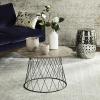 Safavieh FOX4245C Home Collection Roper Retro Mid-Century White and Black Wood End Table(Light Grey)