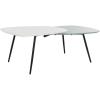 Safavieh FOX8205A Home Collection Jasmine Bi Level Coffee Table, White/Black