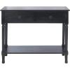 Safavieh Home Collection Allura Brown 2-Drawer Bottom Shelf Console Table(Black)