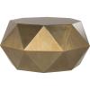 Safavieh Home Collection Astrid Geometric Brushed Brass Faceted Coffee Table(Brushed Brass)